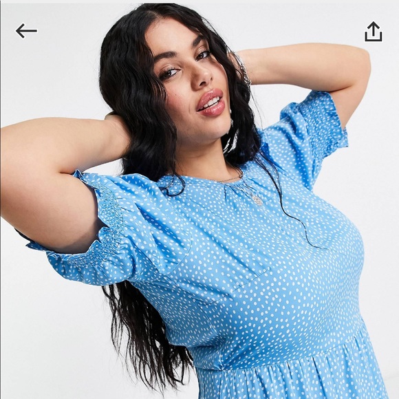 Influence Plus tiered hem midi dress - Picture 3 of 6